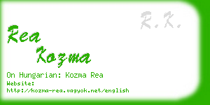 rea kozma business card